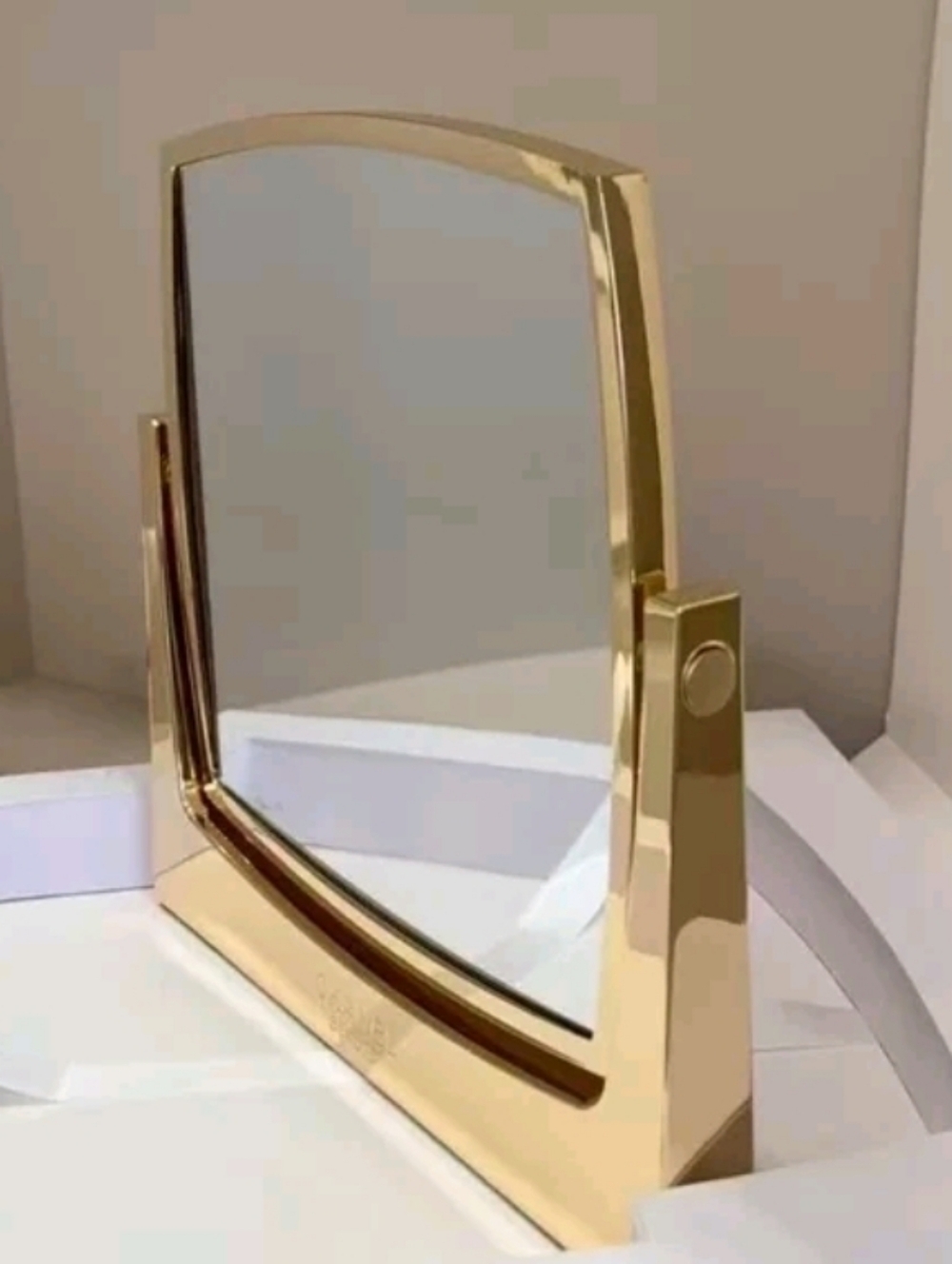 Chanel Luxury Gold Square Rotating Double-Sided Vanity Mirror Original Gift Box - Picture 7 of 8